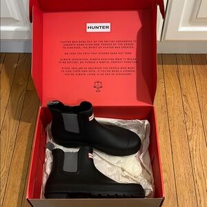 Hunter Black Ankle Boots